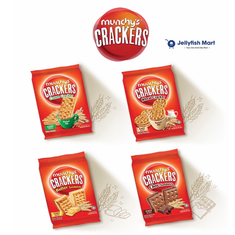 MUNCHY'S CRACKERS 300g/ 313g/ 322g/ 375g/ 390g (Original/ Cream/ Vege