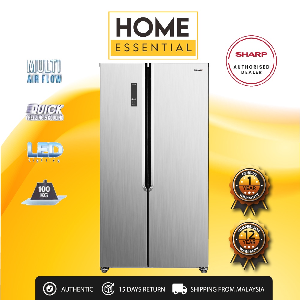 Sharp Inverter 2 Door Side by Side Refrigerator Fridge (620L) SJX629MS