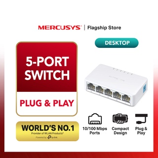 Mercusys 5-Port 10/100Mbps Desktop Network Plug & Play Lan Switch MS105 ( Powered By Tp-Link )