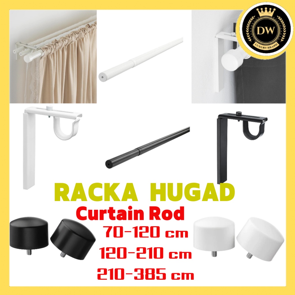 IKEA RACKA HUGAD BETYDLIG SYRLIG RIKTIG RAFFIG CURTAIN ROD WALL BRACKET