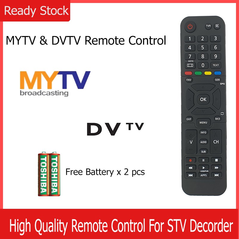Mytv Remote Control Mytv Digital Receiver Mytv Decoder With Free 2pcs Battery Shopee Malaysia