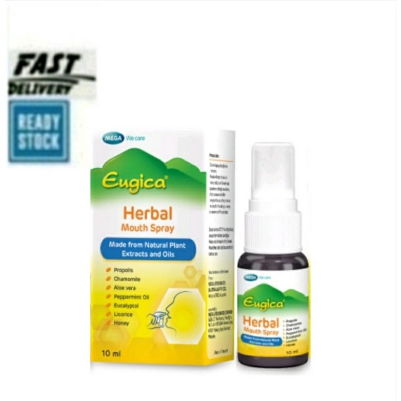 Eugica Herbal Sore Throat/Mouth Ulcer Spray 10ml (Mega We Care) Shopee Malaysia