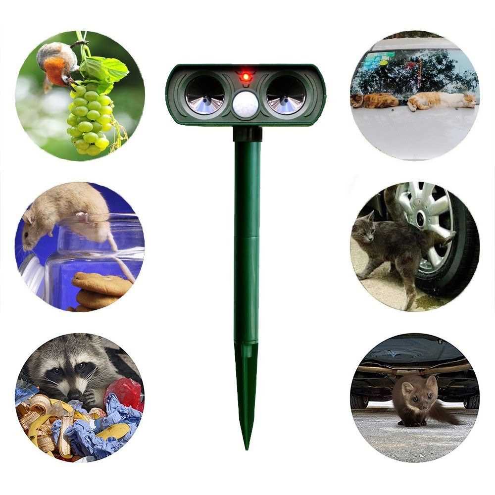 Ultrasonic Animal Repeller with Motion Sensor Solar Powered Outdoor Pest  Repellent Waterproof Garden Repellers for Mice | Shopee Malaysia