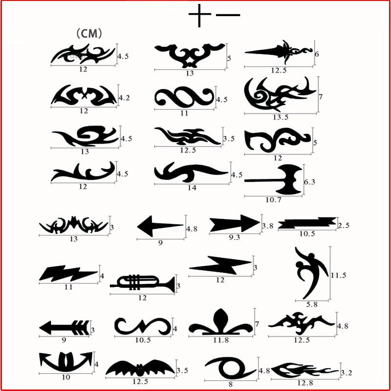 Crazyi 28pcs Pack Hair Tattoo Template Stencil Salon Barber Diy