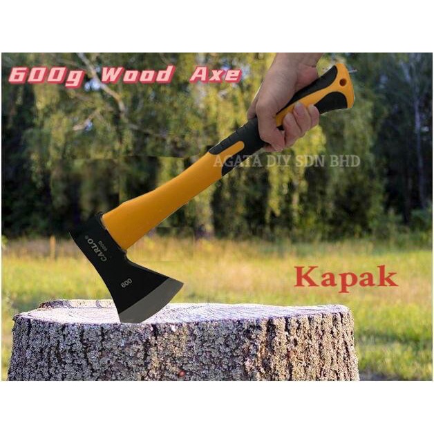 Quality TRH Handle Wood Axe Kapak Serbaguna 600G/ Gardening Wood Chopping/ Cutting Tree/斧头