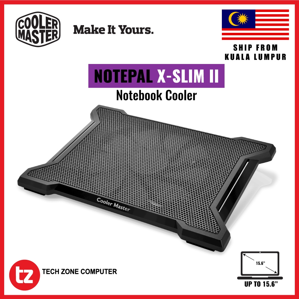 Cooler Master Notepal X Slim Ii Up To 15 6 Inch Laptop Cooler R9 Nbc Xs2k Gp Shopee Malaysia