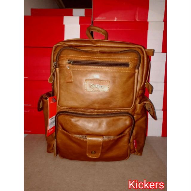 Maestro hardwerkend tv station Kickers Leather Backpack | Shopee Malaysia