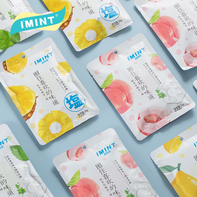 中国IMINT品牌直营店Brand Direct Store I'MINT New Product sugar-Free Mint Ring Candy Candy 20g Bag Ring sugar Multi-flavor Fresh Breath