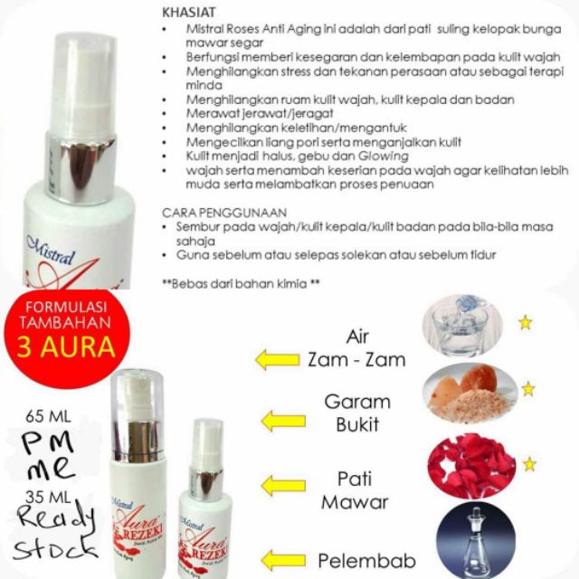 Mistral Roses Anti Aging Aura Rezeki