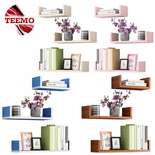 Ready Stock Teemo 3 In 1 Wall Shelf Bedroom Living Room Wall Rack Creative Bookshelf L138