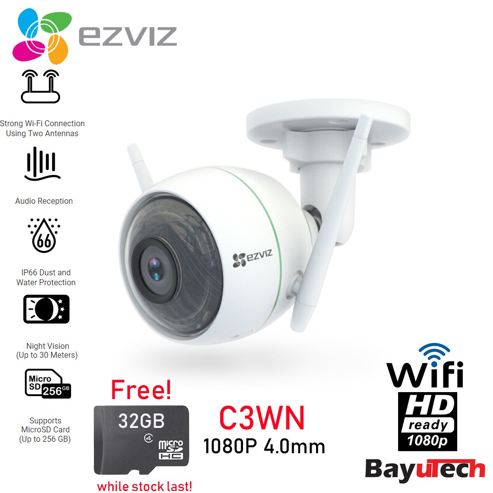 EZVIZ by Hikvision C3WN 1080P Wireless Outdoor IP66 WiFi Security CCTV