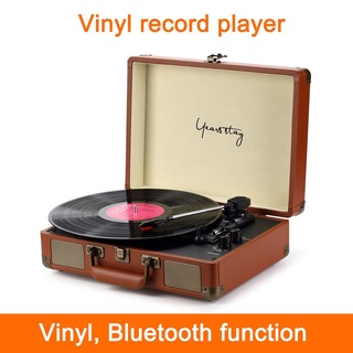 High-end Portable Luggage Gramophone Vinyl Record Player Bluetooth Turntable 33 45 78RPM Gramophone Retro Record Player