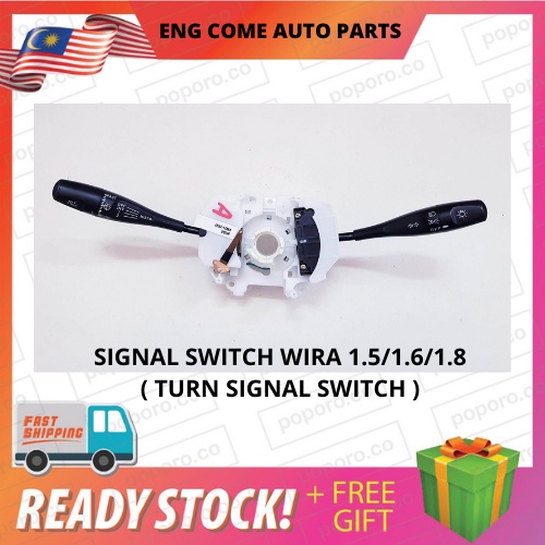 PROTON WIRA 1.3 1.5 TURN SIGNAL SWITCH (TAIWAN) (WHITE BASE) (HEAD LAMP