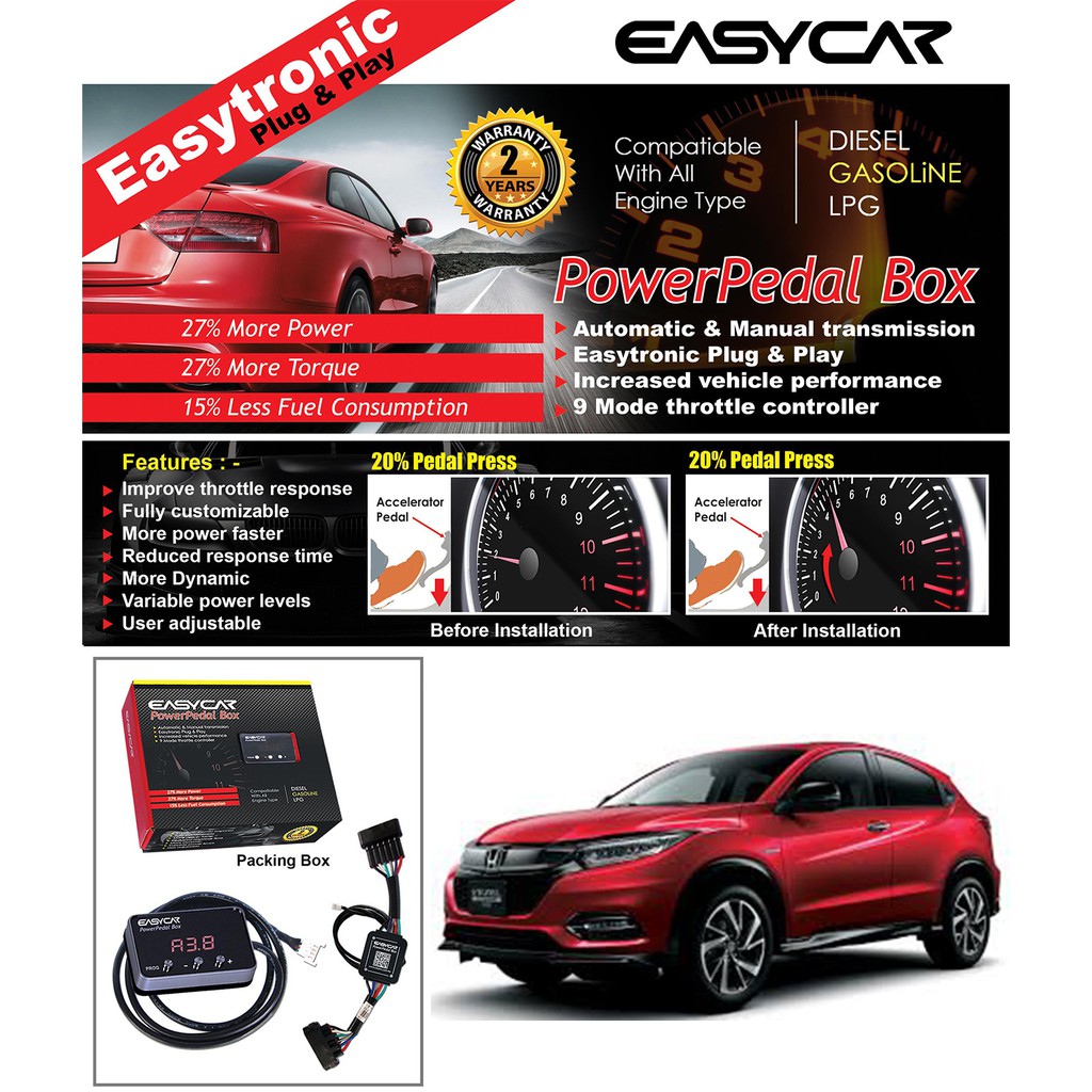 Honda Hrv Hr V Easycar Power Pedal Box Electronic Throttle Controller Shopee Malaysia
