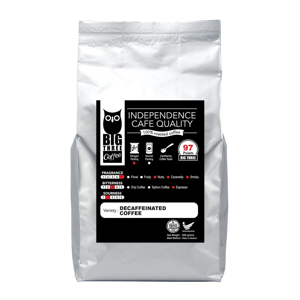 Decaf/Decaffeinated Roasted Coffee Beans (500g) | Shopee Malaysia