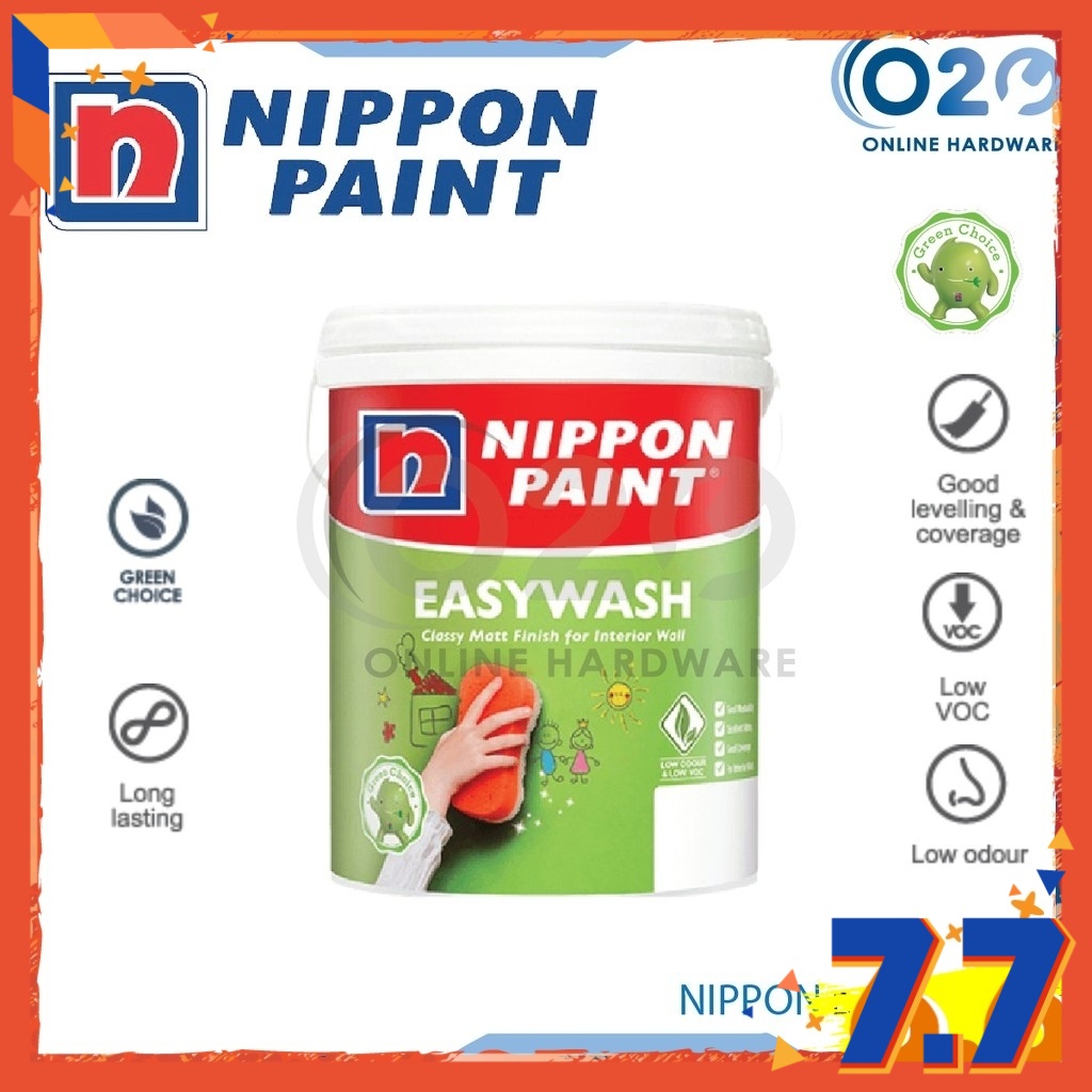 Nippon Paint Easy Wash Acrylic Wash Cat Paint Wall Paint Cat Dinding ...