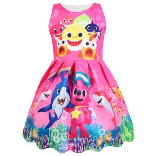 Little Girls Baby Shark Dress Princess Dresses For Girl
