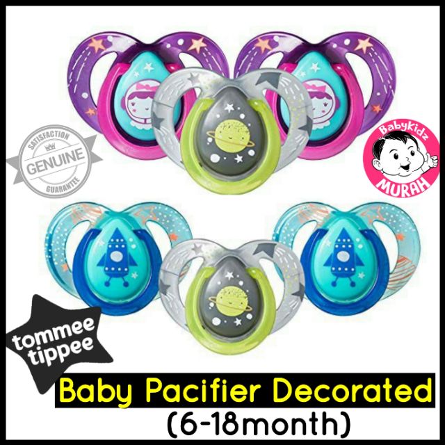 Tommee Tippee Soft Rim Decorated Cherry Baby Newborn Dummies Soothers 6