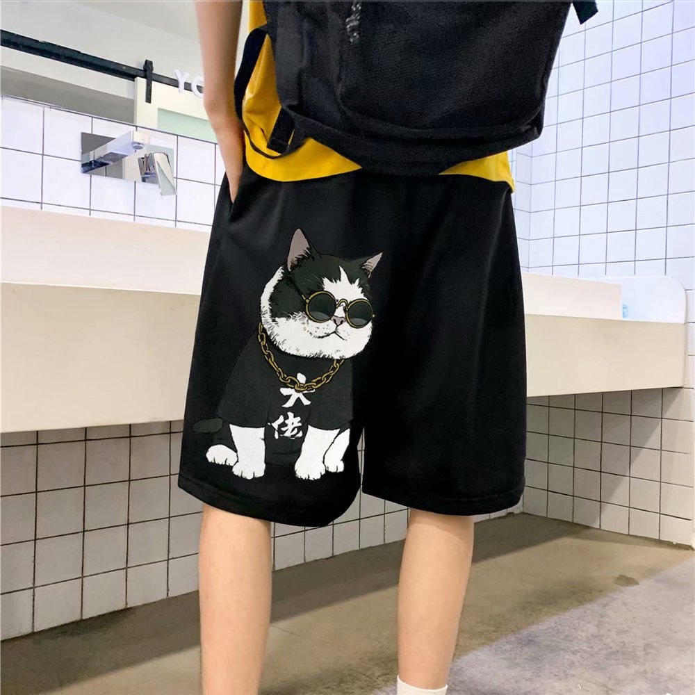 Size M-8XL]Cartoon printed shorts for men and women, tide brand ins beach  five-point pants, Korean version of the trend of all-match shorts, loose  and casual outer wear all-match pants | Shopee Malaysia