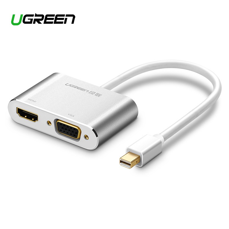 UGREEN 2 in 1 Mini DP to HDMI/VGA Adapter 4K 1080P Mini DP Converter