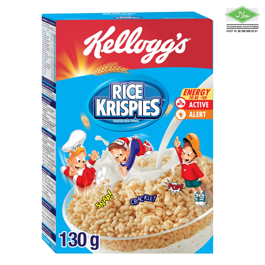 Kellogg's Rice Krispies Gluten Free Cereal, Whole Grain Brown Rice ...