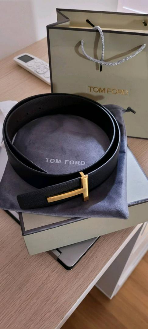 Stock Tom Ford TF belt Tom Ford men's business simple belt real leather  double-sided t-buckle belt | Shopee Malaysia