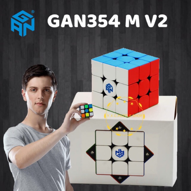 【Ready Stock】Gan 354 M V2 3x3 Gan speedcube Gan354M V2 Rubik's cube