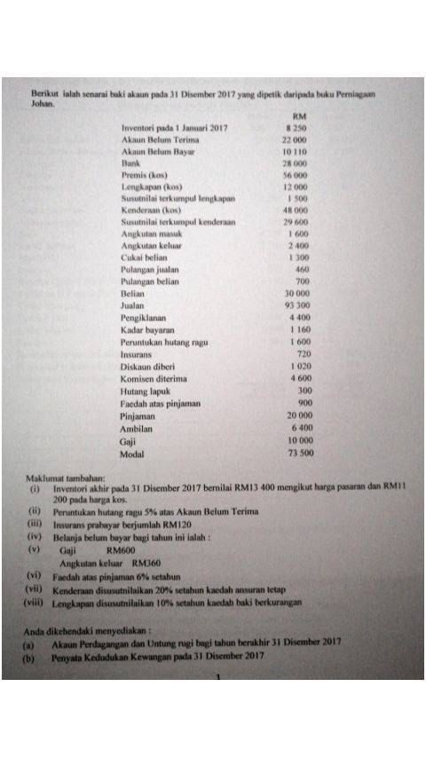 Solve Question for Prinsip Perakaunan F4&F5 SPM  Shopee Malaysia