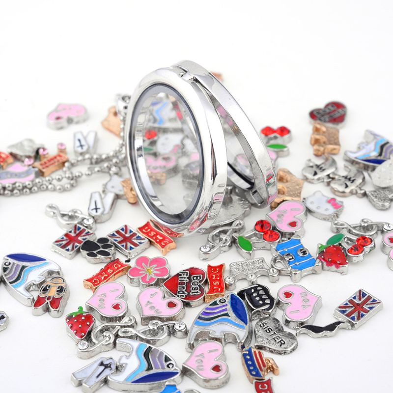 10MS Living Memory Floating Charm Locket Pendant Necklace