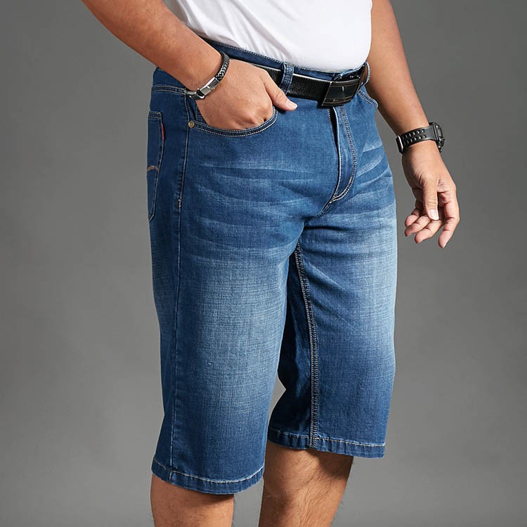 mens long jean shorts below the knee