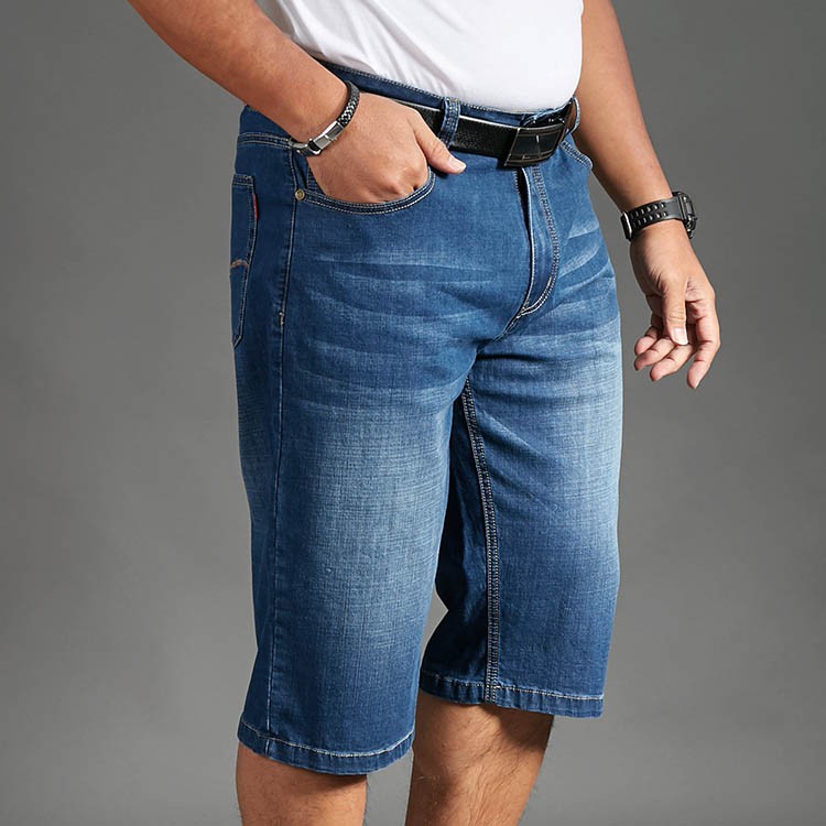 long mens denim shorts
