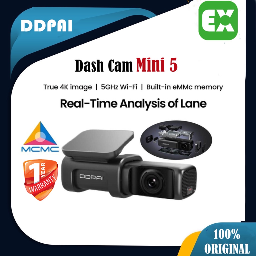 DDPai Dash Cam Mini 5 4K 2160P HD DVR Car Camera Hidden Android Wifi Auto Drive Vehicle Video Recorder 1 YEAR WARRANTY