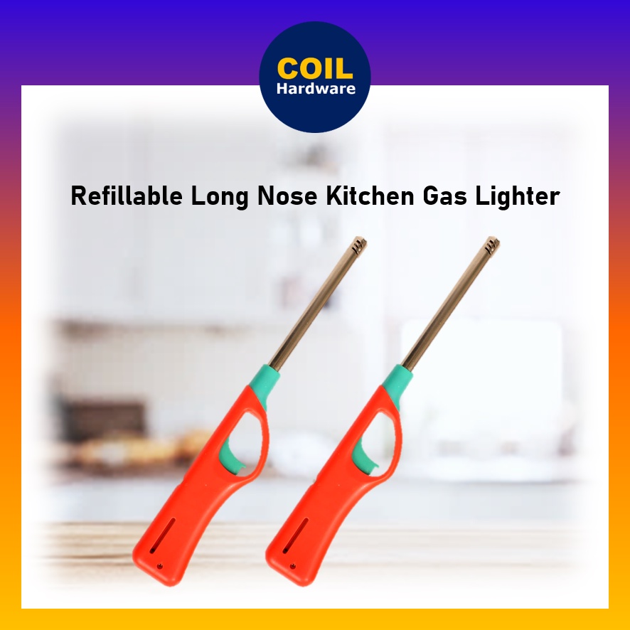 [Ready Stock] Gas Lighter for Kitchen Stove Gas Refillable / Pematik Api Long Lighter Refillable Kitchen Gas Lighter