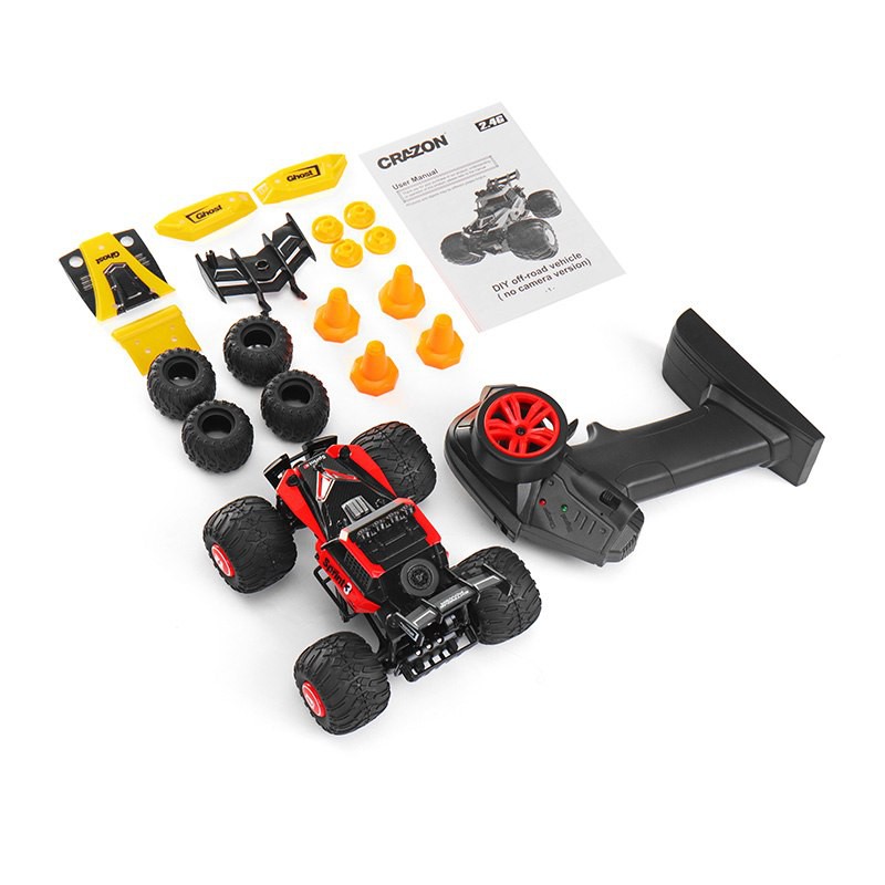 Crazon Diy Rc Car Assemble Off Road Remote Control Rock Crawler 2.4G 20Km/H  No Cam 1:20 Scale | Shopee Malaysia