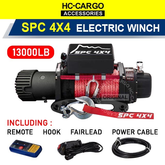 SPC 4X4 Heavy Duty Electric Winch 12VDC 6.5HP 13000LBS 5896KG ATV UTV