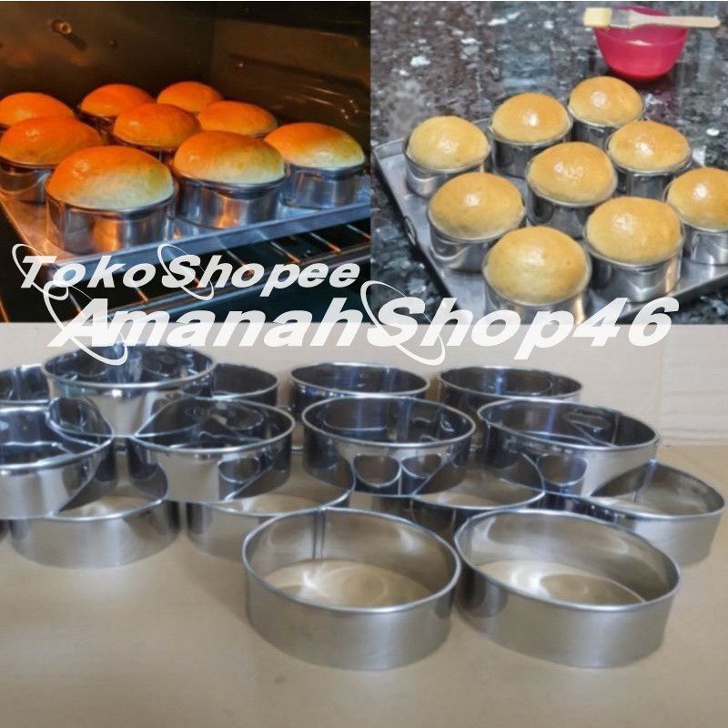 12 Pcs round bread Ring / Burger Ring / stainless Ring Cutter Bakery Cake Mold 5/6/7/8/9/10/11/12 height 3 cm Ring Cutter Round Bread Burger Cake Mold stainless Cake Cake Cookie Bakery Cromboloni Bomboloni