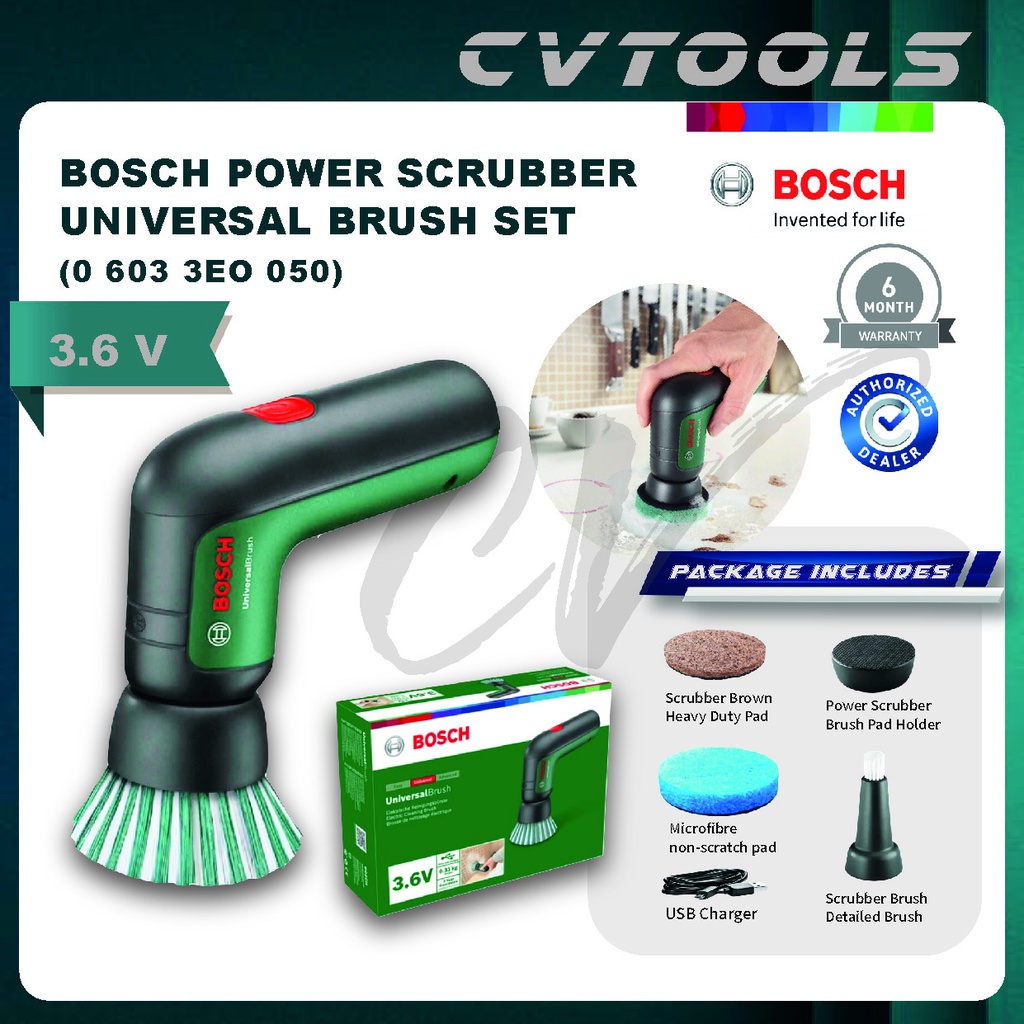 BOSCH 3.6V SCRUBBER UNIVERSAL BRUSH ASIA CORDLESS CLEANING ( 06033E0050