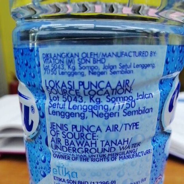 Mineral Water Blue 600ml Shopee Malaysia