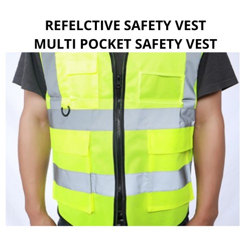 [ Local Ready Stocks ] Reflective Safety Vest High Visibility Safety