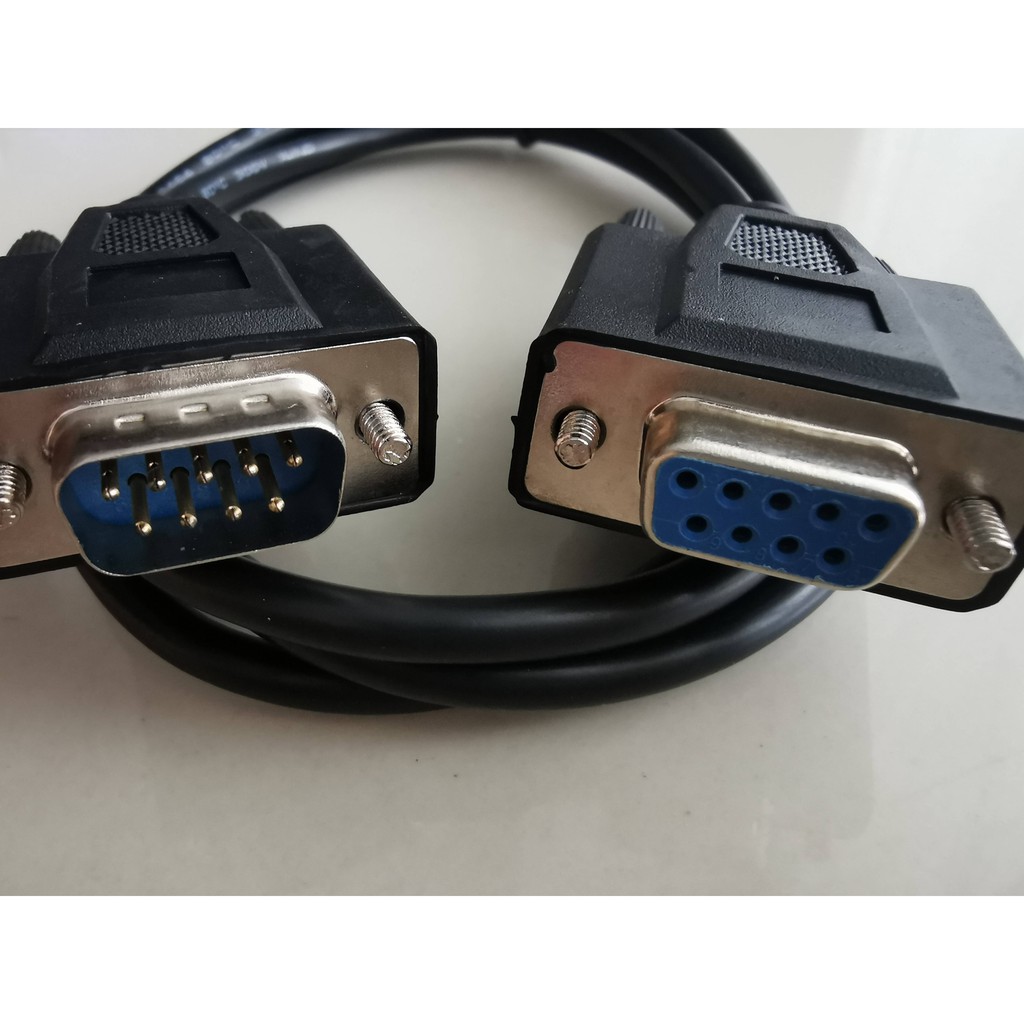 SERIAL COM CABLE RS232 9 PIN FEMALE TO 9 PIN MALE CONNECTOR Shopee