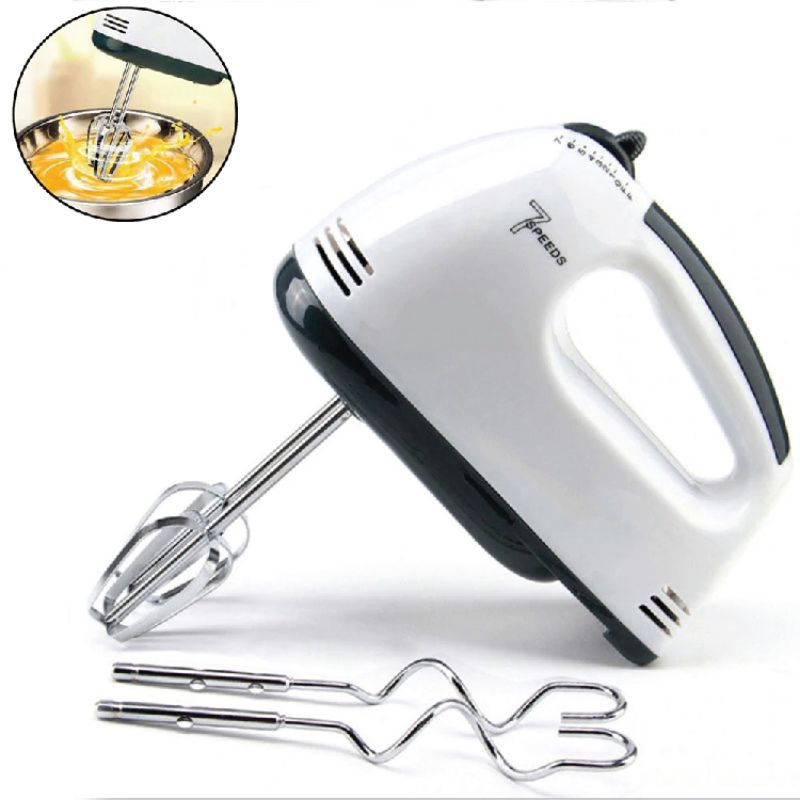 Electric Hand Mixer Egg Beater Baking Whisk Mesin Pengadun Tepung Food Bancuh Telur Blender Mix Cake Kek Stand