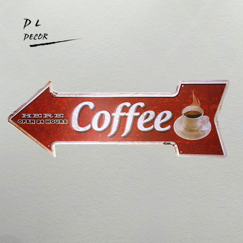 Dl Hard Coffee Opening Irregular Arrow Sign Cafe Signs Kitchen