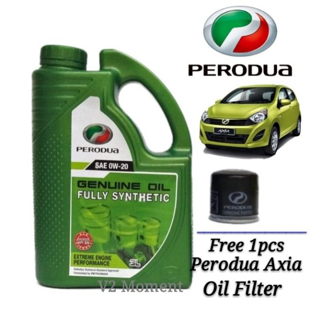 Perodua Fully Synthetic SAE 0W-20 Engine Oil (3L 