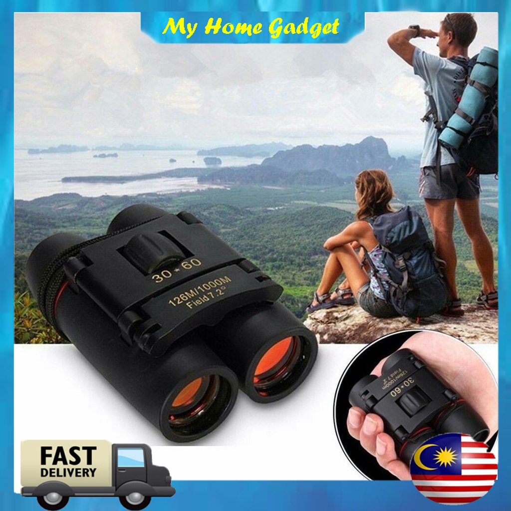 TEROPONG Mini Binoculars 30x60 Lightweight Folding Telescope Monocular Outdoor Sport Travel 望远镜