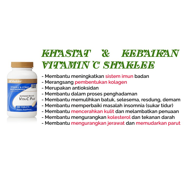 cara makan vitamin c plus shaklee