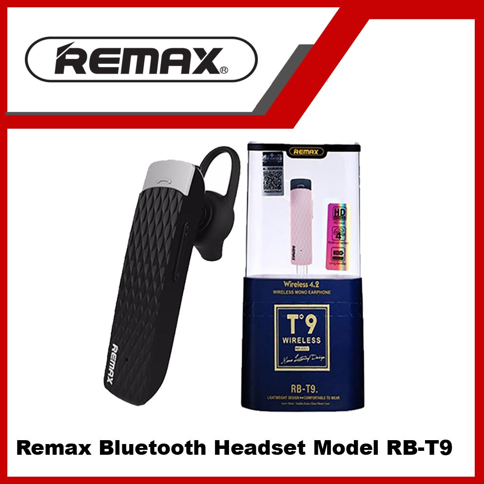 Official Remax Bluetooth Headset Model RB-T9 Bluetooth wireless headset ...