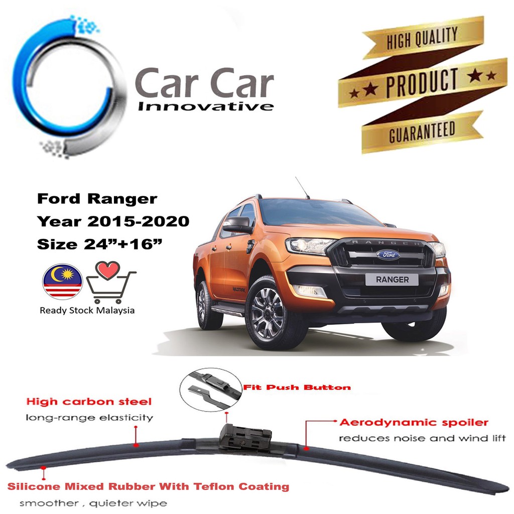 Ford Ranger Wiper, Car Wiper Blades, Car Windshield Year 20152020 ( 1 pair Size 24"/16