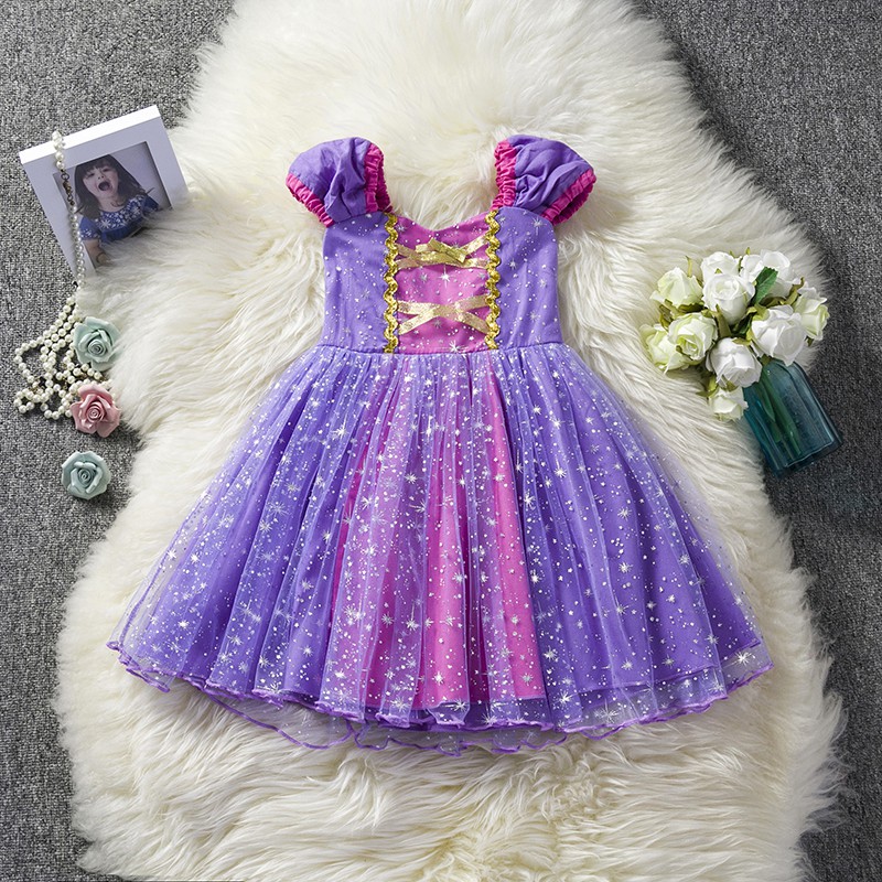 girls purple party dress