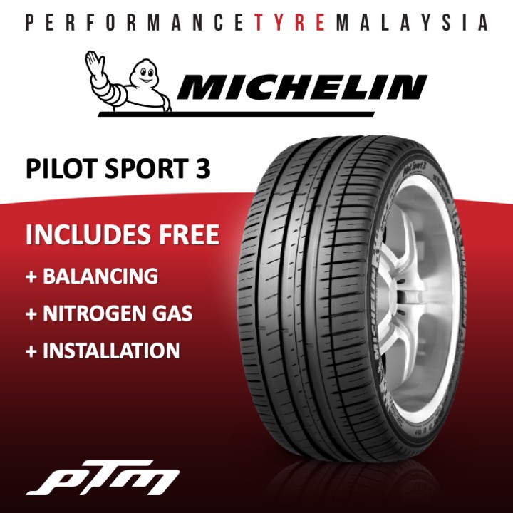 Michelin Pilot Sport 3 Ps3 15 16 Inch Tyre Free Installation Delivery 195 55r15 195 50r15 185 55r15 205 45r16 215 55r16 Shopee Malaysia