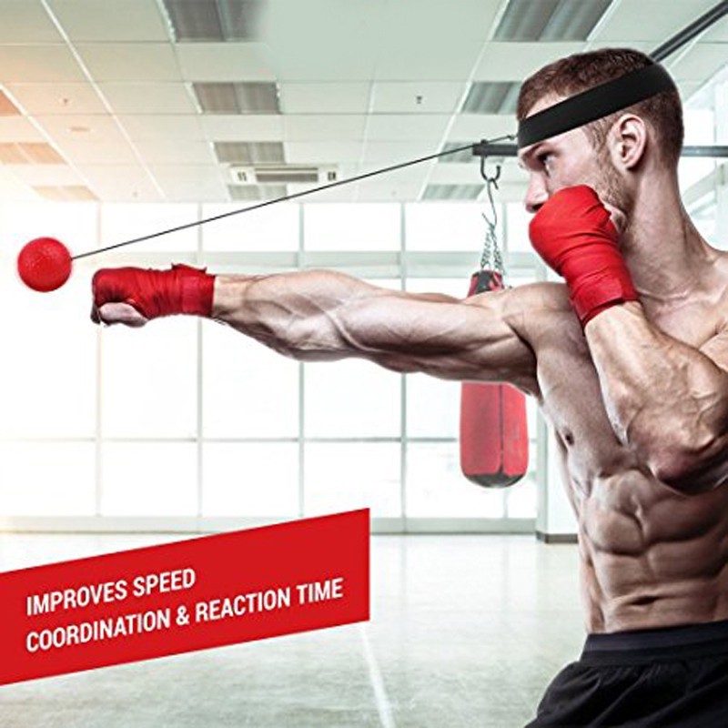 Boxing Fight Punching Reflex Ball 3 Difficulty Level Exercise With Head